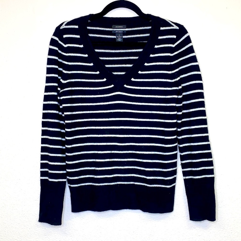 Halogen V-Neck Cashmere Sweater Size XS